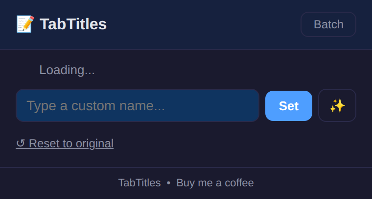 TabTitles screenshot 1