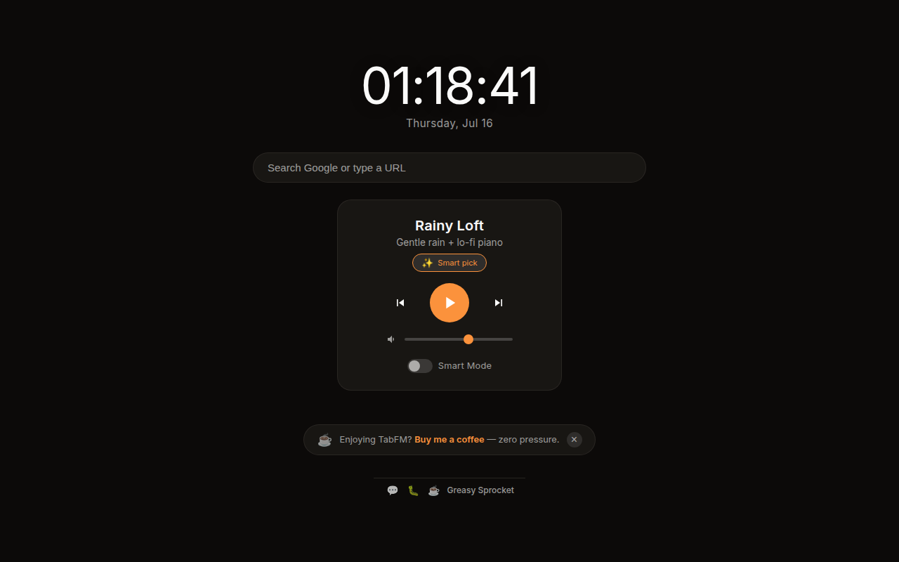 TabFM screenshot 1