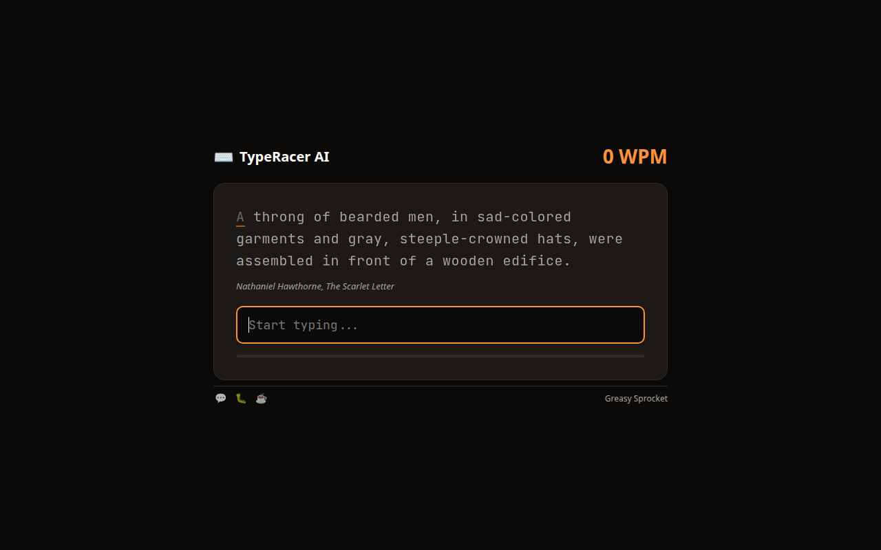 TypeRacer AI screenshot 1